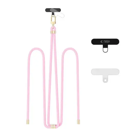 TECH-PROTECT C7S ROPE CROSSBODY STRAP BABY PINK|GOLD