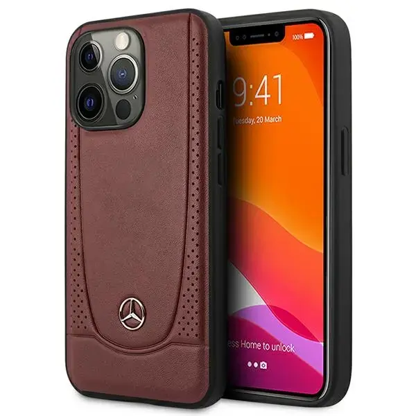 Mercedes MEHCP14LARMRE iPhone 14 Pro 6,1" czerwony|red hardcase Leather Urban Bengale