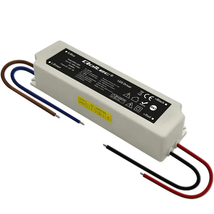 Qoltec LED Driver IP67 60W | 12V | 5A | Waterproof | White