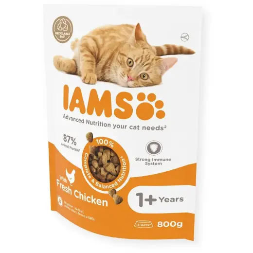 Dry food for cats - IAMS CAT ADULT CHICKEN, 800 gr
