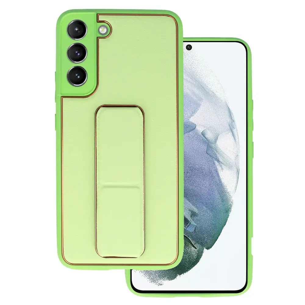 TEL PROTECT Leather Luxury Stand Case for Samsung Galaxy S22 Plus Mint
