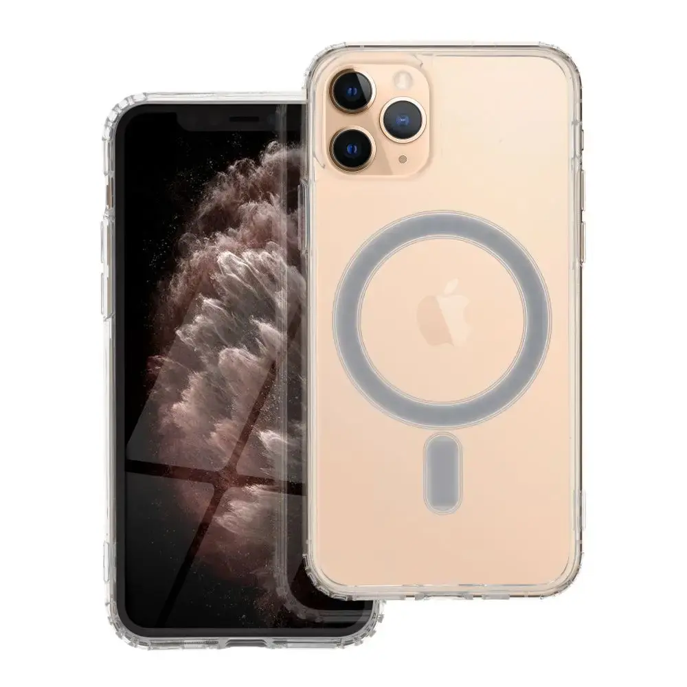 Clear Mag telefono dėklas su MagSafe palaikymu iPhone 11 Pro skaidrus