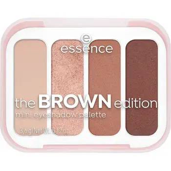 Essence Brown Mini Eyeshadow Palette - Mini paletka očních stínů 3,6 ml