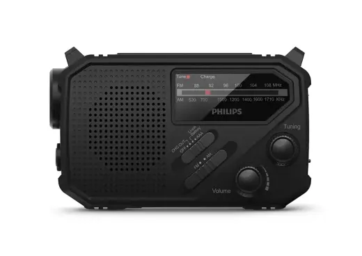 PHILIPS portatīvais kabatas izmēra radio, melns