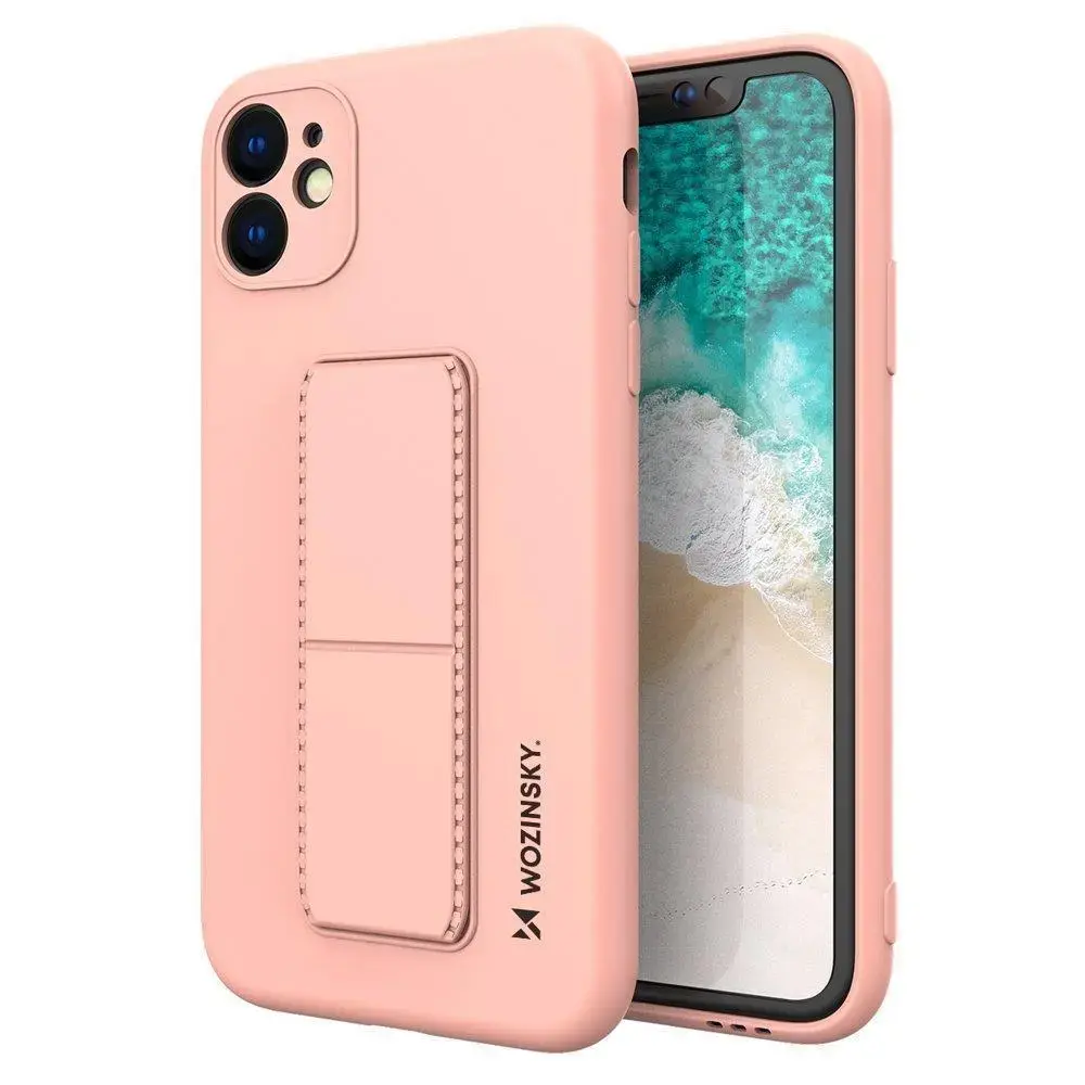 Wozinsky Kickstand phone case with stand for iPhone 12 Pro Max pink
