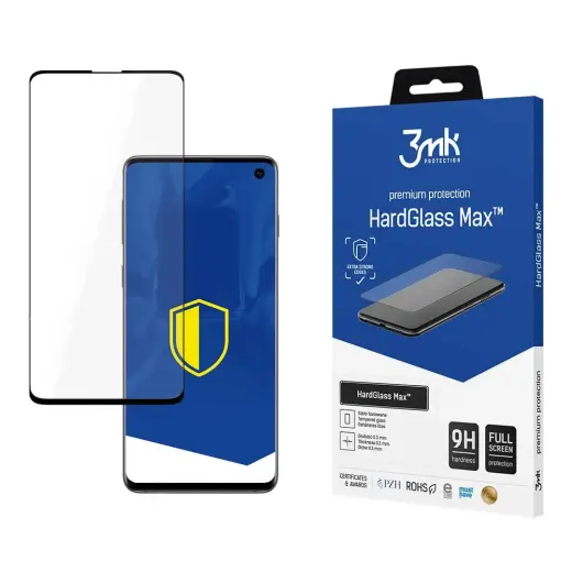 3mk HardGlass Max tempered glass for phone Samsung Galaxy S10 Black