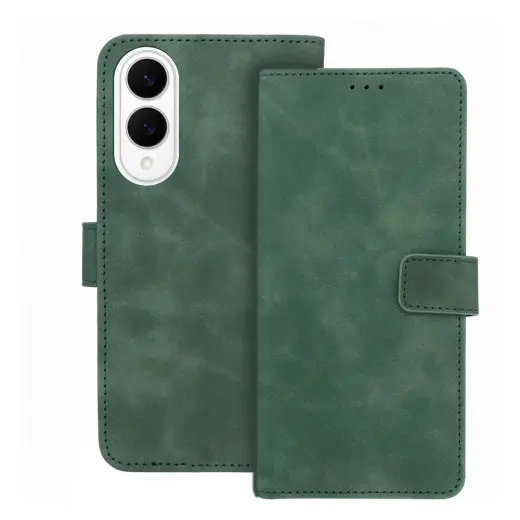 TENDER knyginio tipo telefono dėklas Samsung Galaxy S25 Edge (S937) žalias