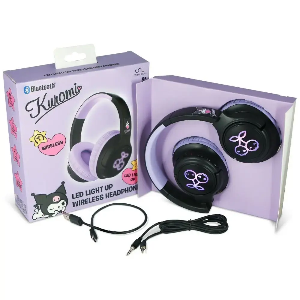 Wireless On-Ear Headphones OTL Kuromi LED Light Up