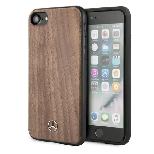 Mercedes MEHCI8VWOLB iPhone 7|8|SE 2020 | SE 2022 hard case brązowy|brown Wood Line Walnut