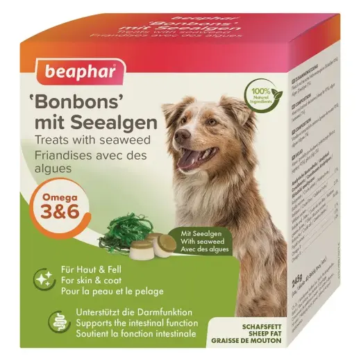 Vitamīnizēta papildbarība - Beaphar Mutton Fat Treats Seaweed 245 gr
