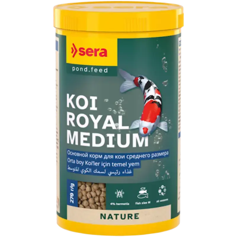 Barība dīķa zivīm - Sera KOI Royal Medium, 1000ml (270g)