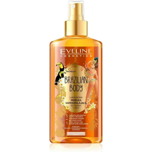 Eveline Cosmetics, Brazilian Body, Walnut extract, Tanning, Self-Tanning Mist, For Face & Body, 150 ml