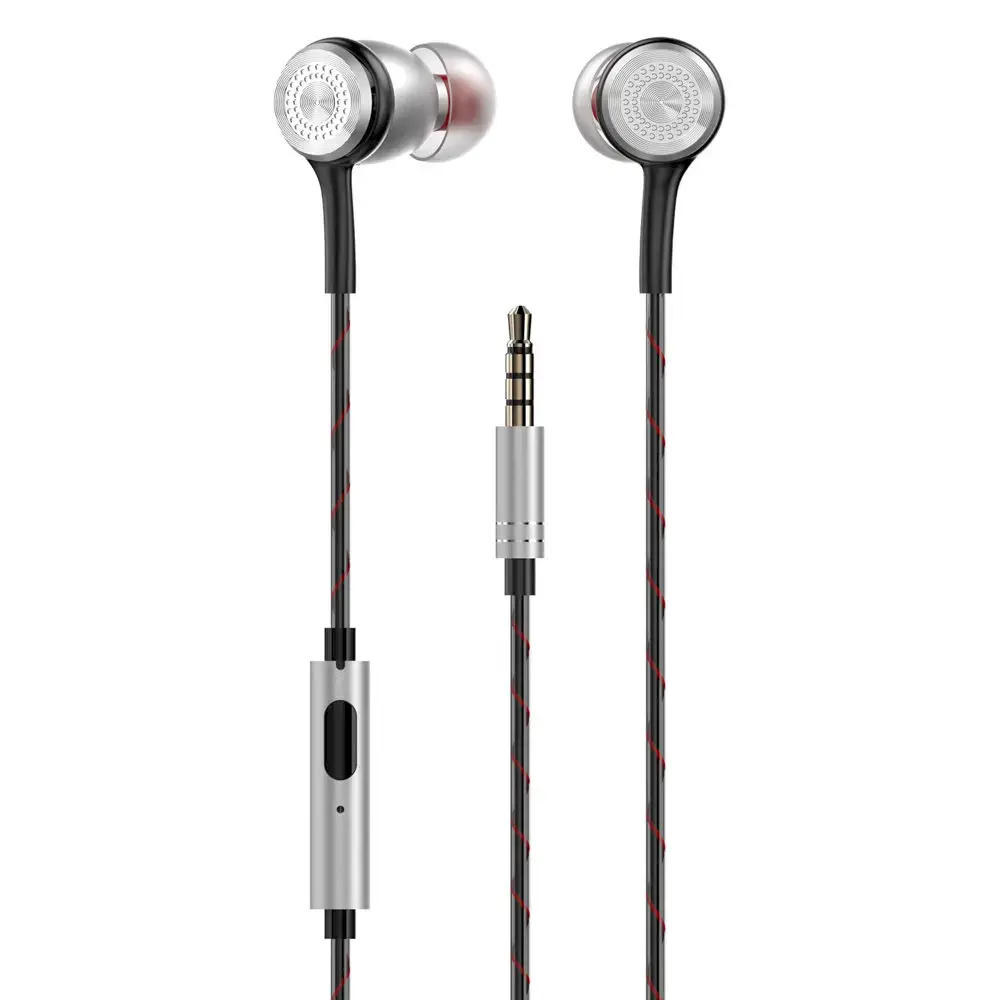Dudao in-ear headphones headset with remote control and microphone 3.5 mm mini jack silver (X12PRO-Silver)