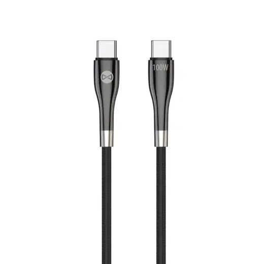 Forever Sleek cable USB-C - USB-C 1,0 m 100W black