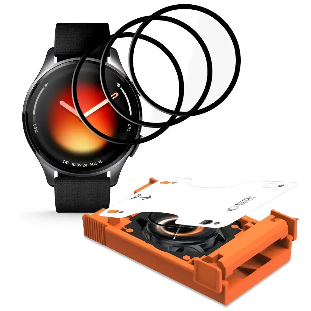 Tech-Protect aizsargstikls priekš Xiaomi Watch 5 | melns