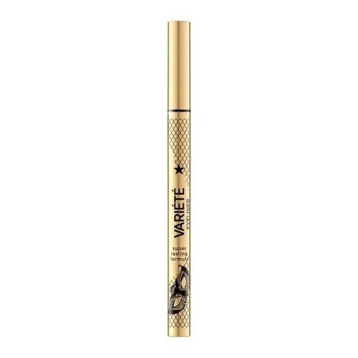 Eveline Cosmetics, Variete, Waterproof, Pencil, Intense, Liquid Eyeliner, Ultra Black, 4 ml