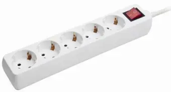 Pagarinātājs Gembird Power Cube Surge Protector 5 Sockets 1.8m White