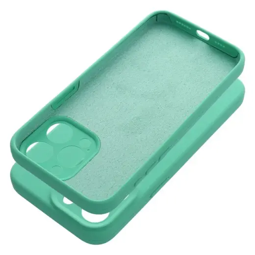 Silicone 2mm maciņš telefonam iPhone 15 Pro Max zaļš