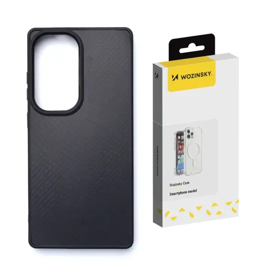 Wozinsky Carbon Fiber telefoni ümbris MagSafe toega Samsung Galaxy S25+ must