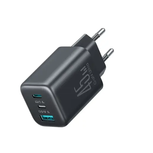 Зарядное устройство Joyroom JR-TO1 | 45W | GaN | USB-C, USB-A | чёрное