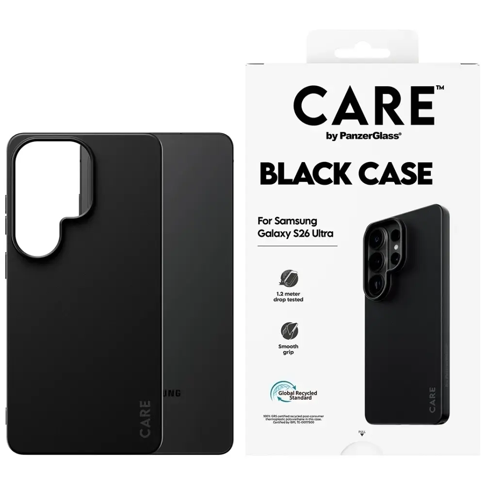 CARE by PanzerGlass TPU maciņš telefonam Samsung Galaxy S26 Ultra (S948) melns