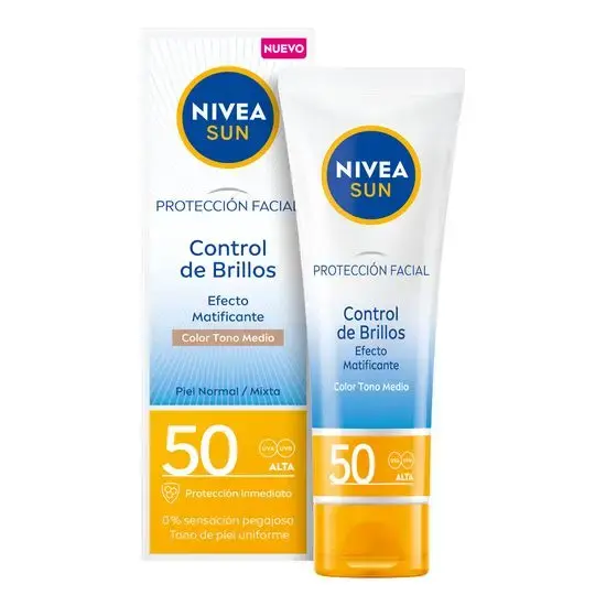 Nivea Sun Viso Shine Control Medium Tone Spf50 50 Ml