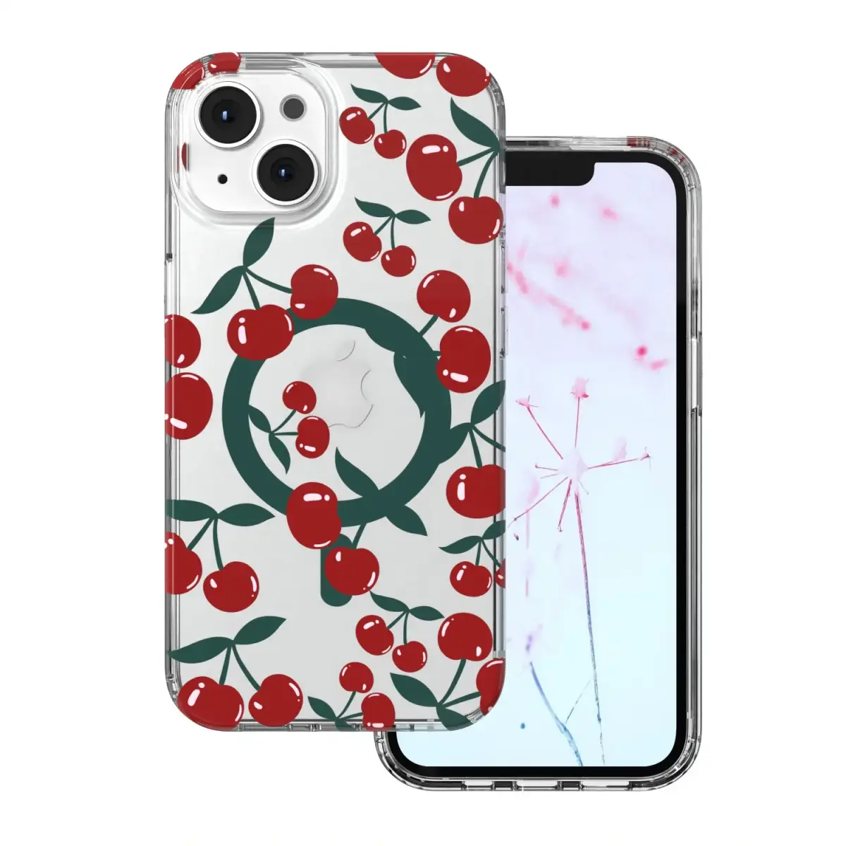 Cherry Mag maciņš ar MagSafe atbalstu telefonam iPhone 15 caurspīdīgs