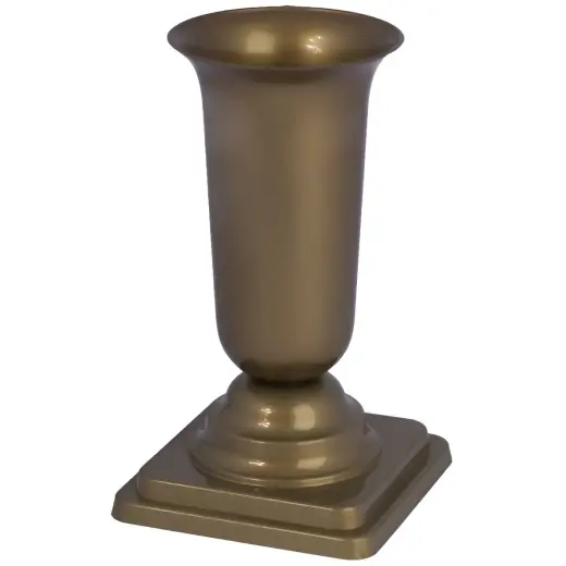 Flower pot-vase on saucer Dama, gold
