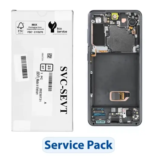 ServicePack LCD Display SAMSUNG S21 5G G991B GH82-27257A Gray