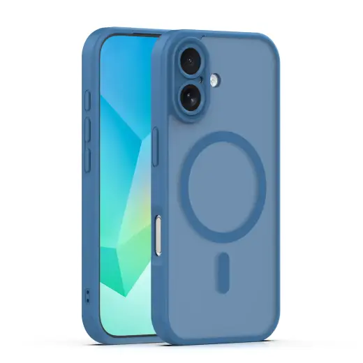 Mag Matt phone case with MagSafe support for iPhone 17 blue
