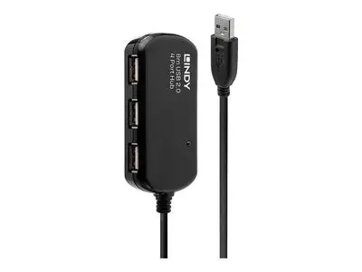 Lindy USB 2.0 Active Extension Pro 4 Port Hub - hub - 4 ports