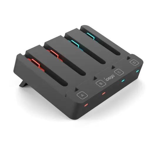 iPega SW2081 Charger Dock for JoyCon Controllers Nintendo Switch 1/2 Black
