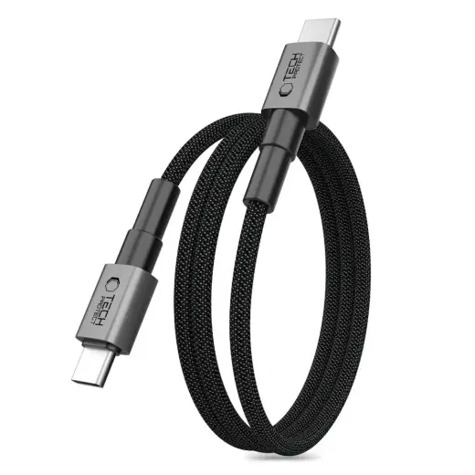 Tech-Protect Ultraboost DNA MagTwist data transfer and charging cable | USB-C to USB-C | 100W | 1m | gray