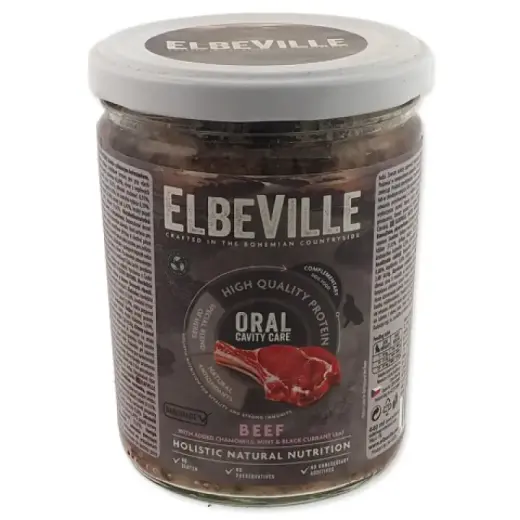 Canned food for dogs – ElbeVille Oral Cavity Care, Beef with Chamomile, Mint and Black Currant