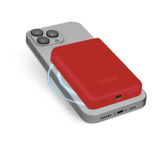 Power Bank | 5,000 mAh | MagSafe, Wireless | red
