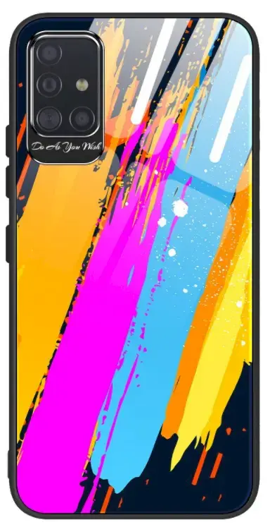 Fusion Color Glass Back Case Silicone Case For Apple iPhone 11 (Design 3)