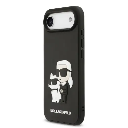 Karl Lagerfeld 3D Rubber Karl and Choupette Case for iPhone 17 Air Black