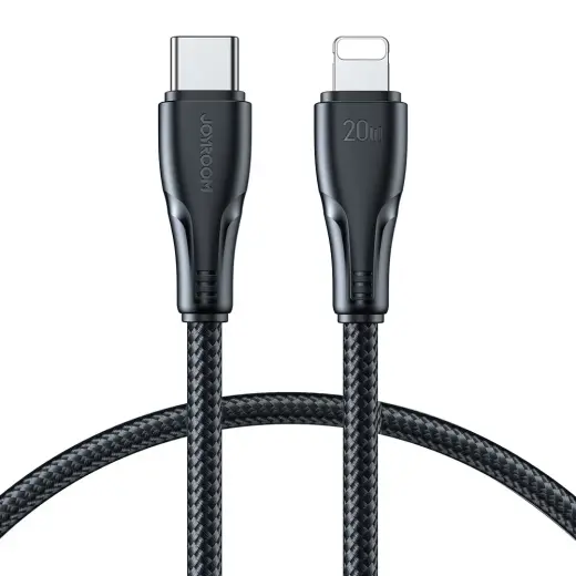Joyroom Surpass Series A11 datu pārraides un uzlādes vads | USB-C uz Lightning | 20W | 0.25m | melns