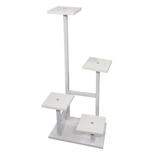 Flower stand, 4-slot, 40x40x105cm, white
