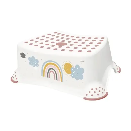 Pakāpienu soliņš Tomek "Rainbow" 40,5x28,5x14cm balts