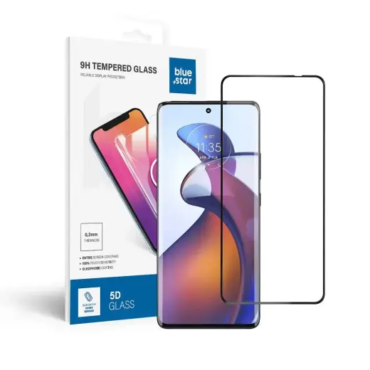 Tempered glass to Motorola Edge 30 FUSION Blue Star 5D black