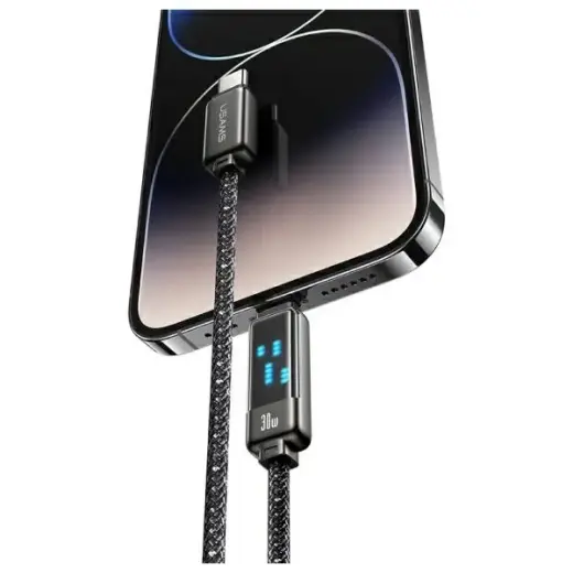 USAMS Meteor Series SJ743USB01 провод для передачи данных и зарядки | USB-C на Lightning | 30W | 1.2m