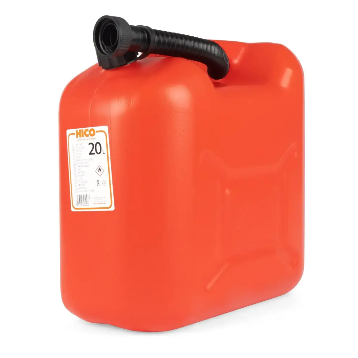 Plastic fuel can 20L, red