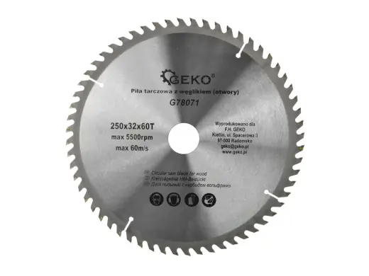 TCT ketassae tera aukudega 250x32x60T
