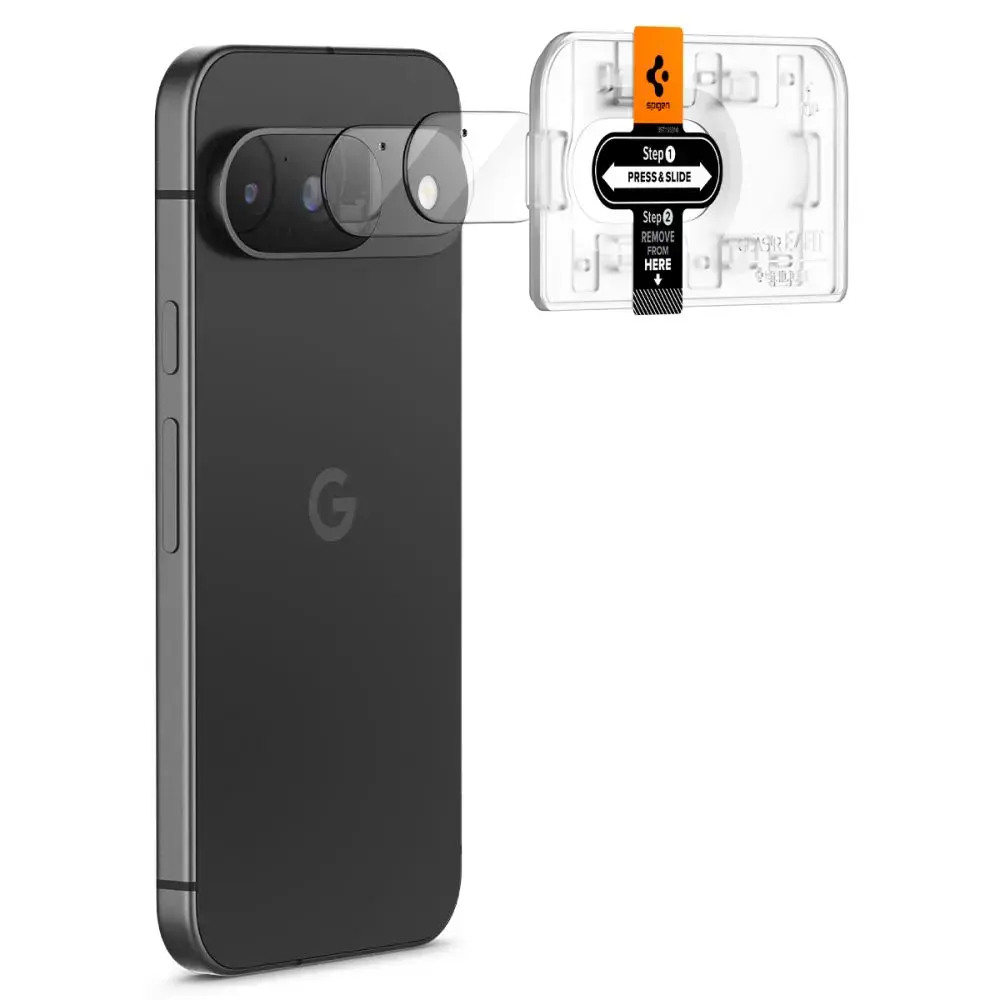 SPIGEN OPTIK.TR "EZ FIT" CAMERA PROTECTOR 2-PACK GOOGLE PIXEL 9 CRYSTAL CLEAR