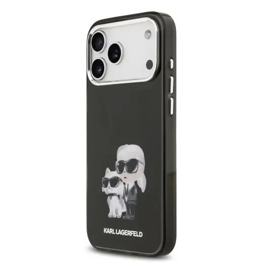 Karl Lagerfeld IML Aquarelle Karl and Choupette чехол для телефона iPhone 17 Pro Max черный