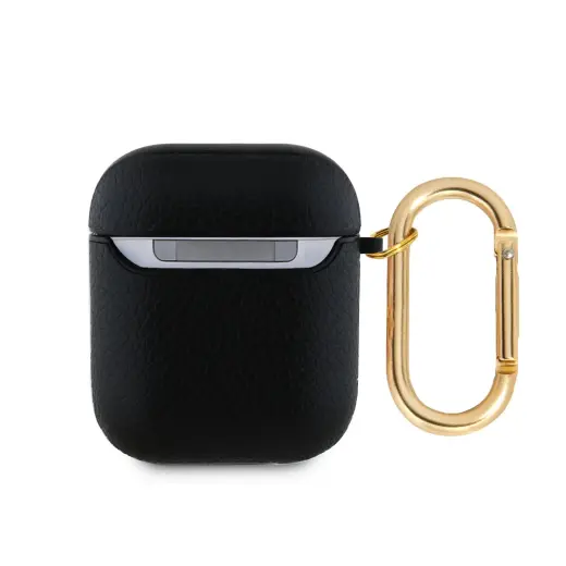 Guess PU Grained Classic Logo Case for AirPods 1/2 Black