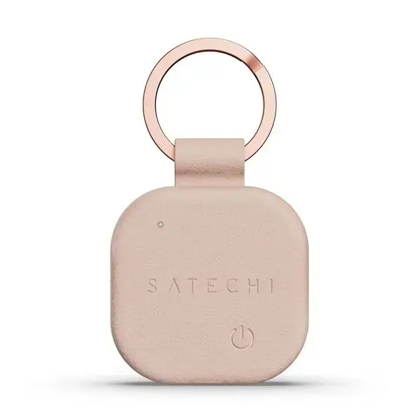 Locator compatible with Apple Find My Satechi Keychain shape Vegan Leather ST-LKCFR desert rose