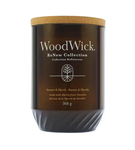 WoodWick ReNew Incense & Myrrh candle large 368 g