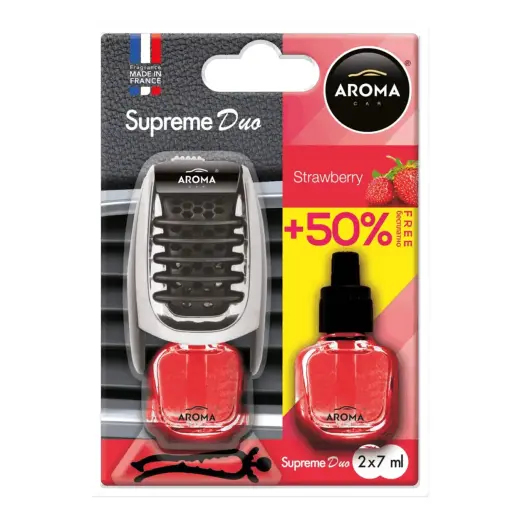 Car air freshener AROMA SUPREME DUO STRAWBERRY